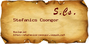 Stefanics Csongor névjegykártya
