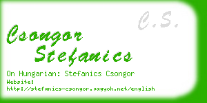 csongor stefanics business card